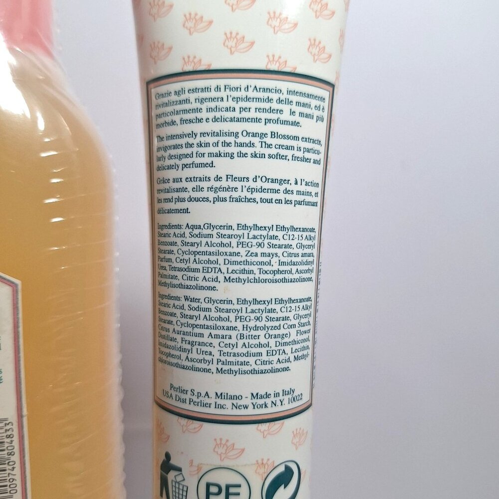 Perlier Orange Blossom Bath & Shower Gel 8.4 oz & Hand Cream 3.4 oz Sealed - Picture 6 of 10